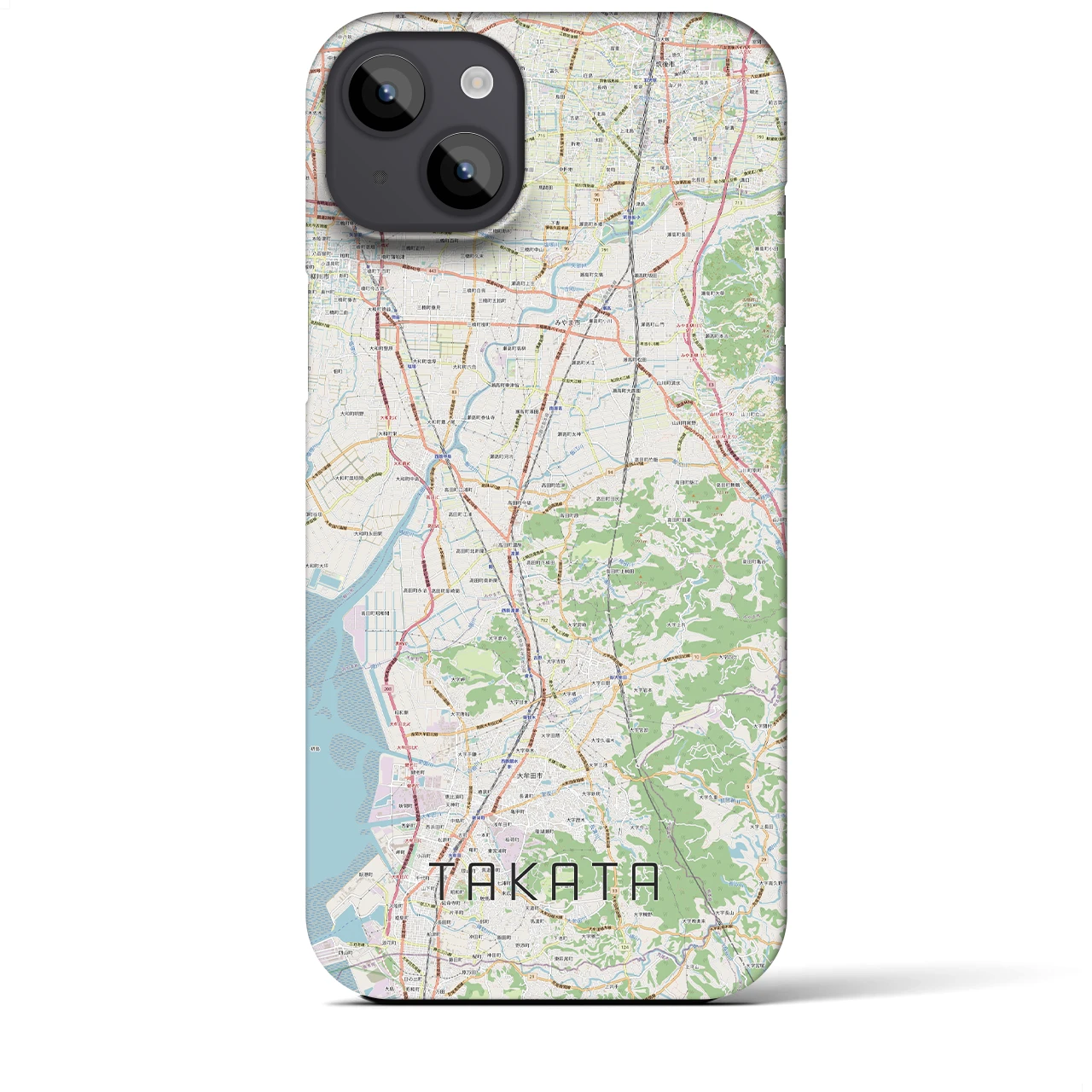 【高田（福岡県）】地図柄iPhoneケース（バックカバータイプ）