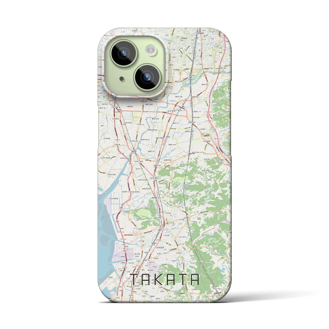 【高田（福岡県）】地図柄iPhoneケース（バックカバータイプ）