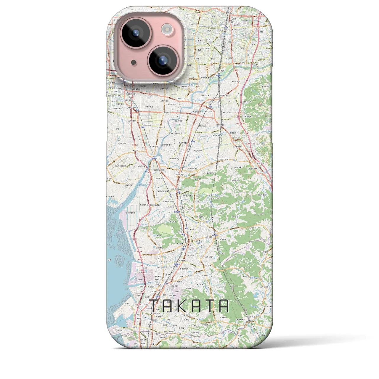 【高田（福岡県）】地図柄iPhoneケース（バックカバータイプ）