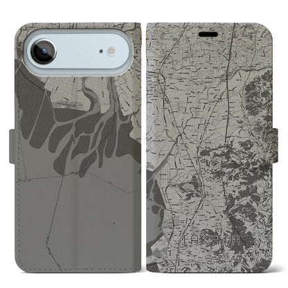 【高田（福岡県）】地図柄iPhoneケース（手帳タイプ）