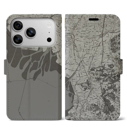 【高田（福岡県）】地図柄iPhoneケース（手帳タイプ）