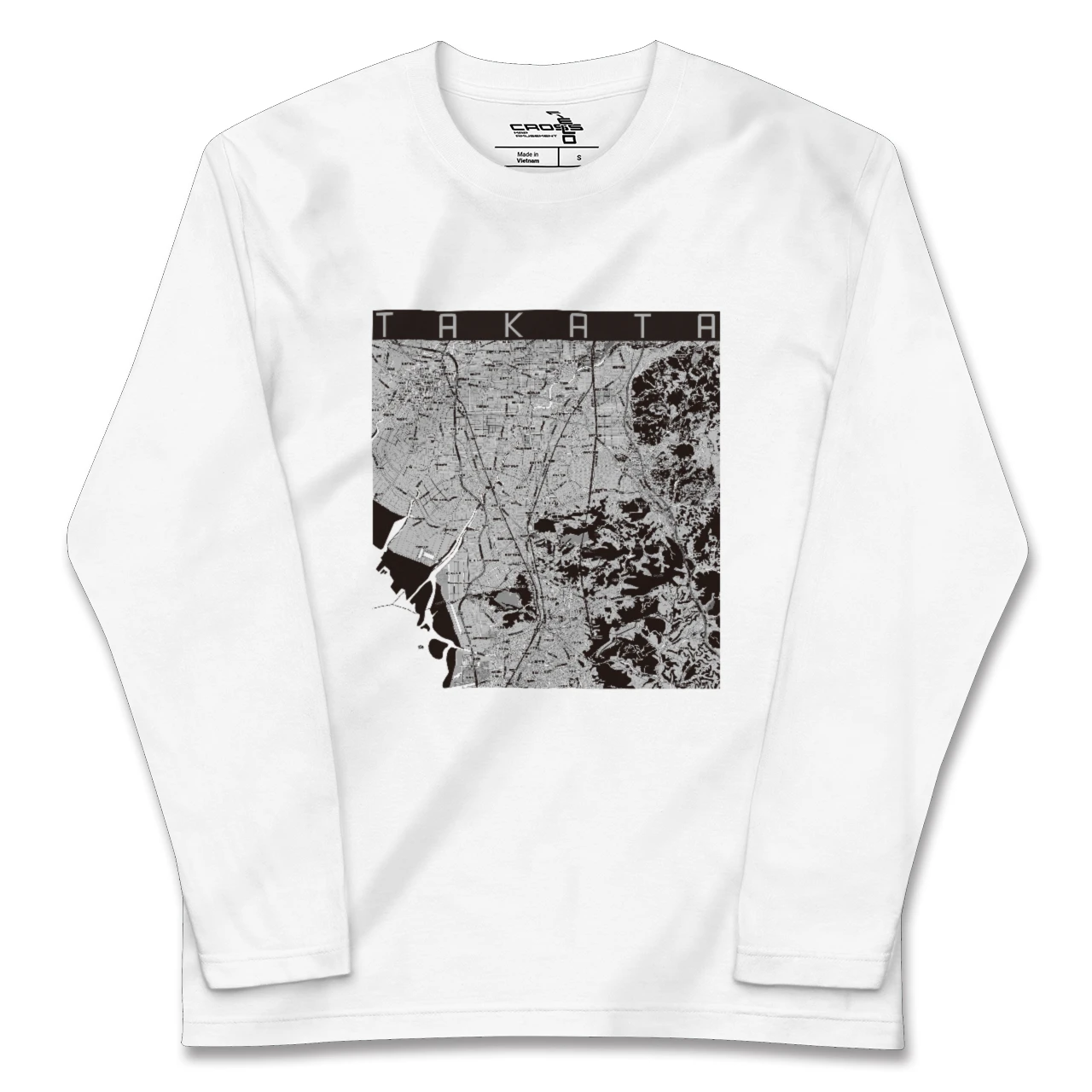 【高田（福岡県）】地図柄ロングスリーブTシャツ