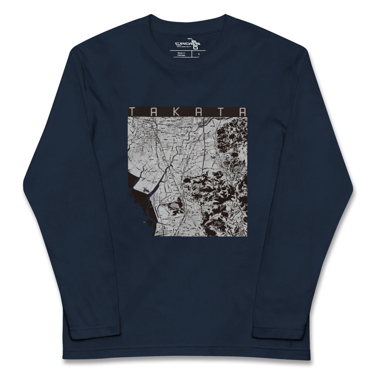 【高田（福岡県）】地図柄ロングスリーブTシャツ