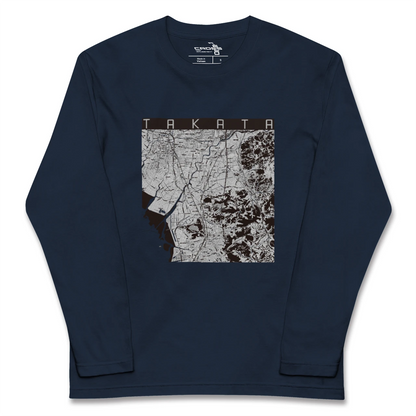 【高田（福岡県）】地図柄ロングスリーブTシャツ