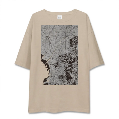【高田（福岡県）】地図柄ビッグシルエットTシャツ
