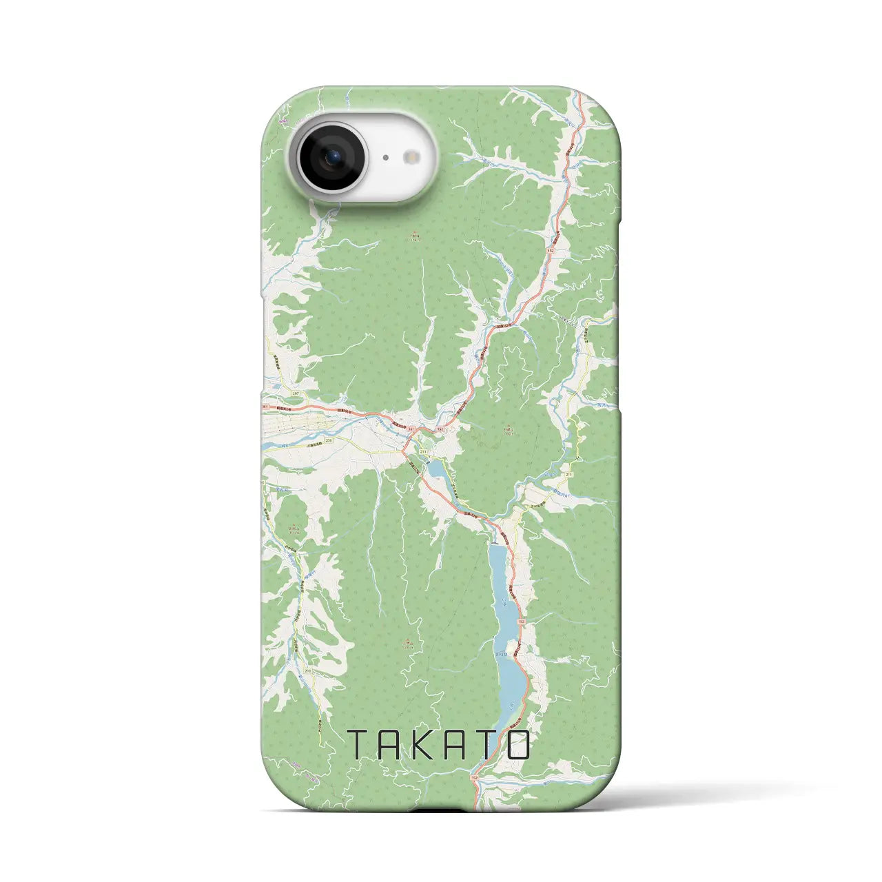 【高遠（長野県）】地図柄iPhoneケース（バックカバータイプ）