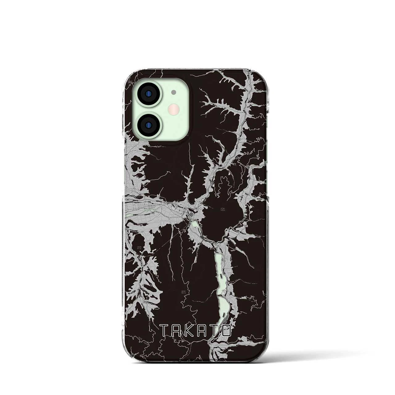 【高遠（長野県）】地図柄iPhoneケース（クリアタイプ）