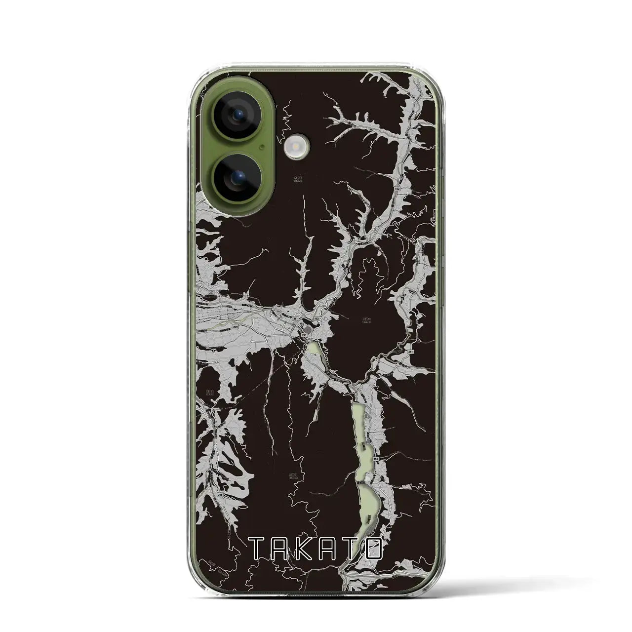 【高遠（長野県）】地図柄iPhoneケース（クリアタイプ）