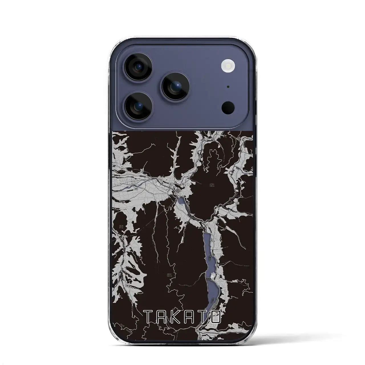 【高遠（長野県）】地図柄iPhoneケース（クリアタイプ）