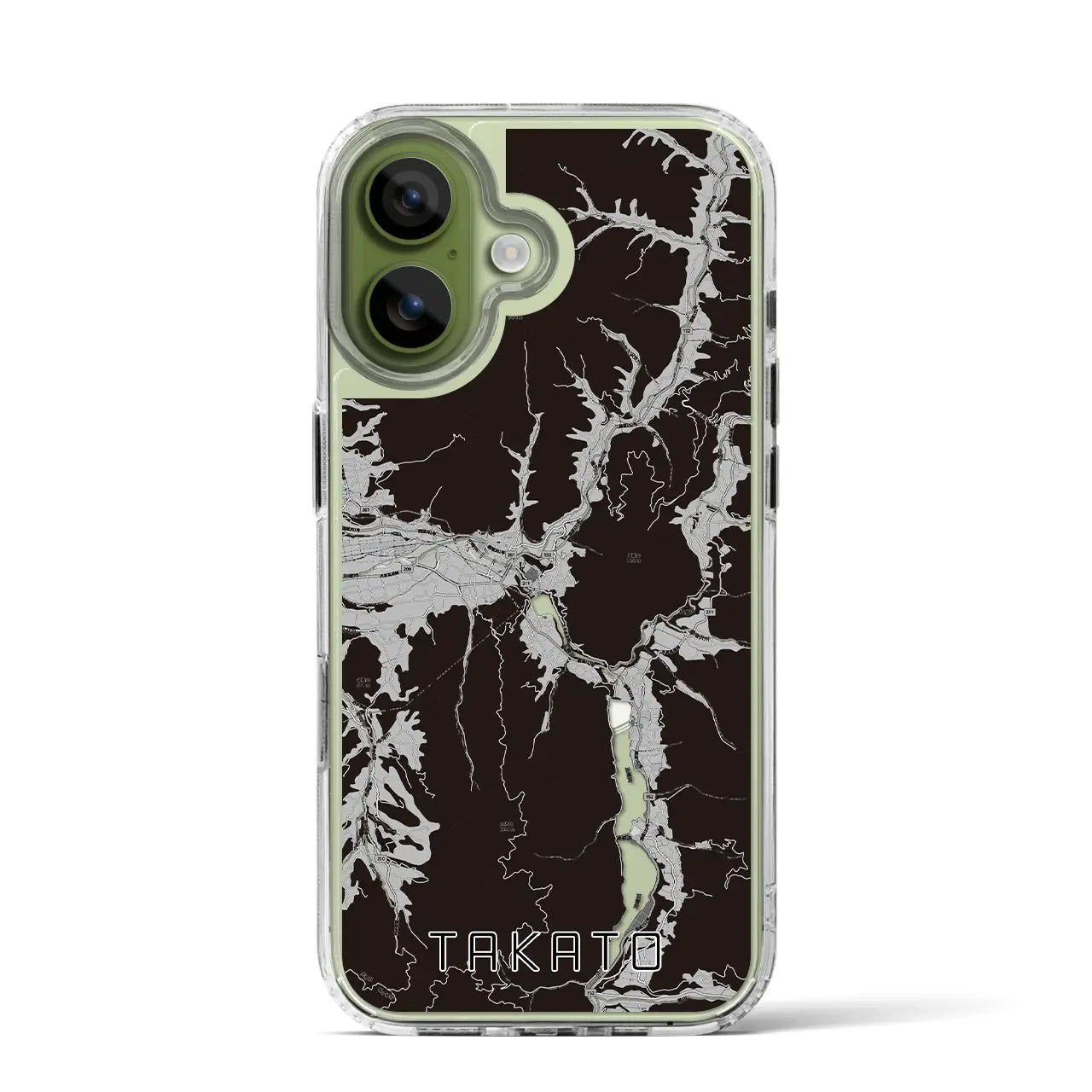 【高遠（長野県）】地図柄iPhoneケース（MagSafeタイプ）