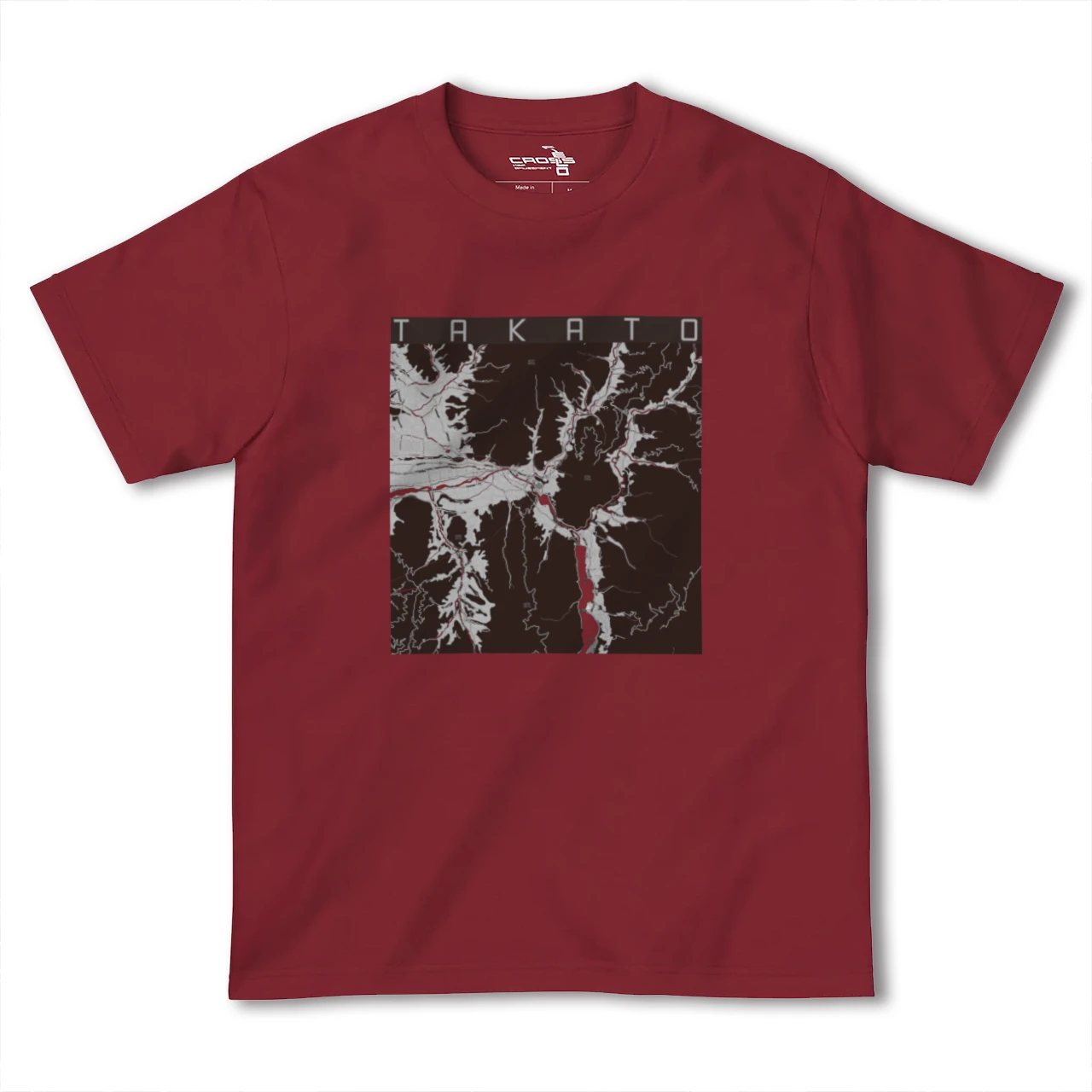 【高遠（長野県）】地図柄ヘビーウェイトTシャツ