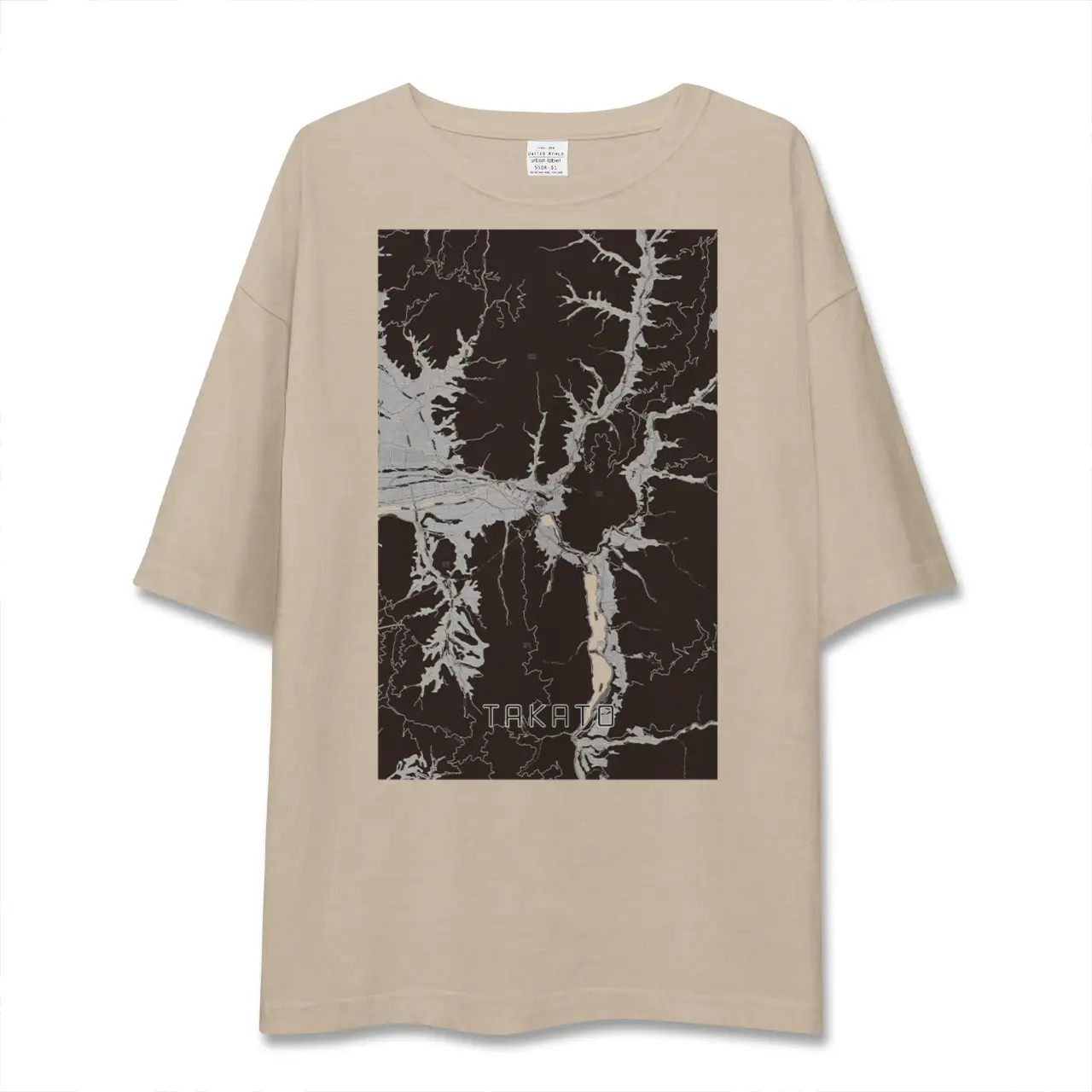 【高遠（長野県）】地図柄ビッグシルエットTシャツ