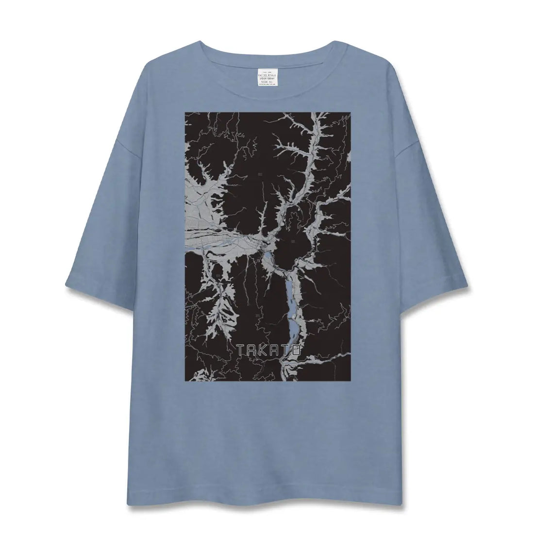 【高遠（長野県）】地図柄ビッグシルエットTシャツ