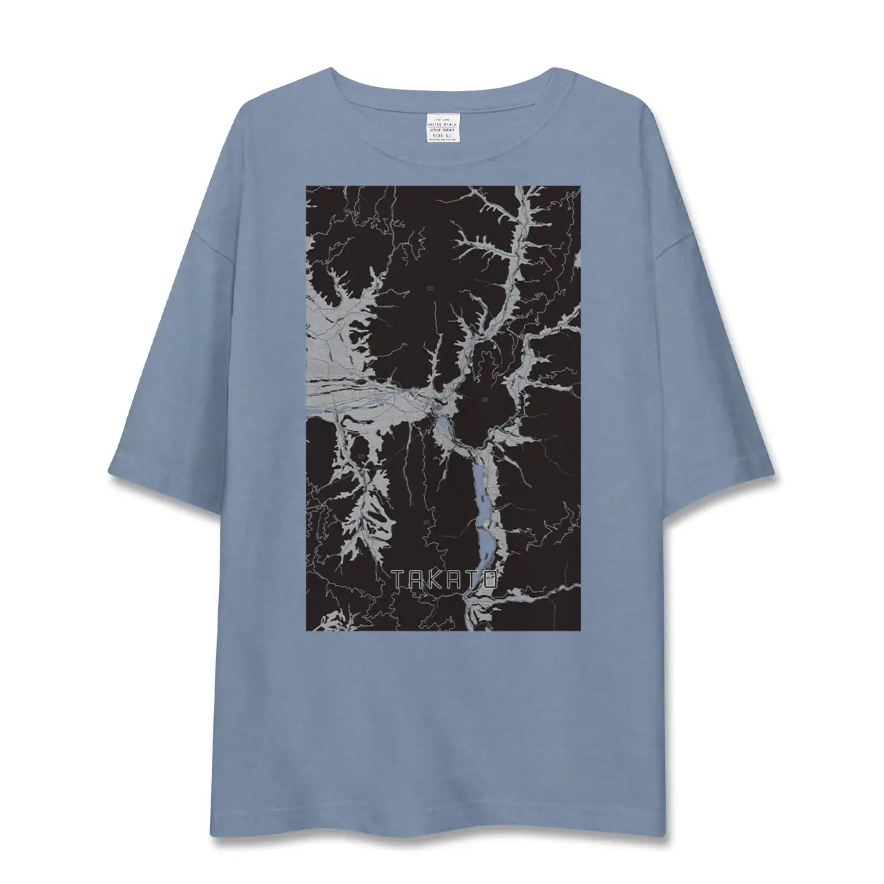 【高遠（長野県）】地図柄ビッグシルエットTシャツ