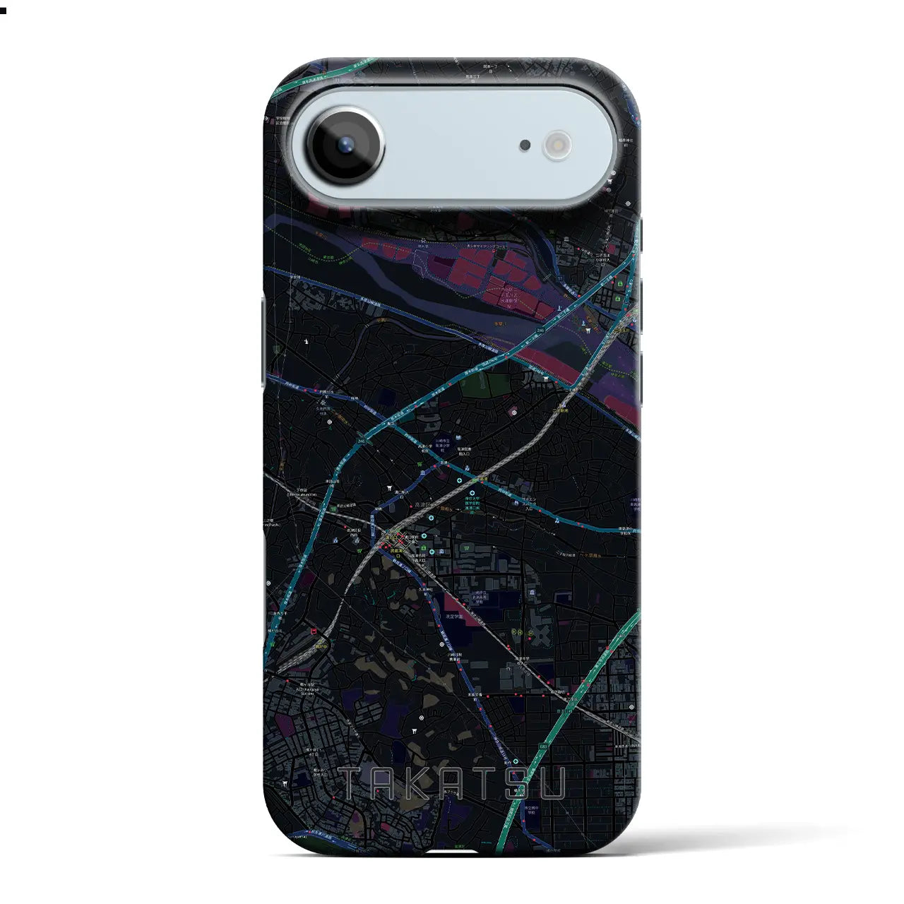 【高津（神奈川県）】地図柄iPhoneケース（バックカバータイプ）