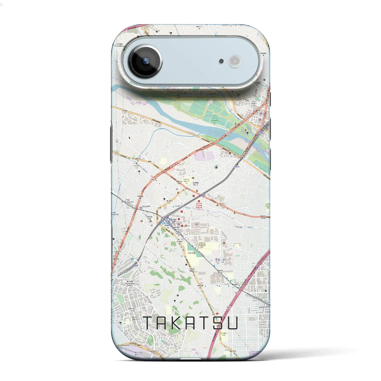 【高津（神奈川県）】地図柄iPhoneケース（バックカバータイプ）