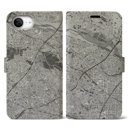 【高津（神奈川県）】地図柄iPhoneケース（手帳タイプ）