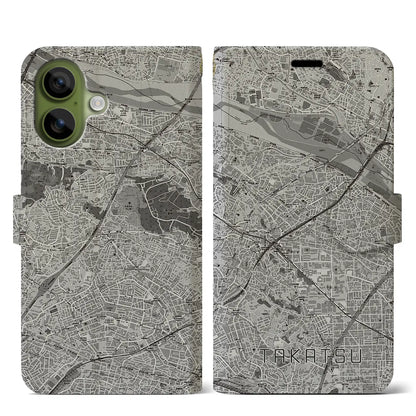 【高津（神奈川県）】地図柄iPhoneケース（手帳タイプ）