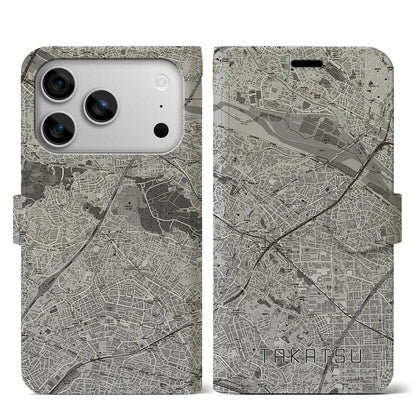 【高津（神奈川県）】地図柄iPhoneケース（手帳タイプ）