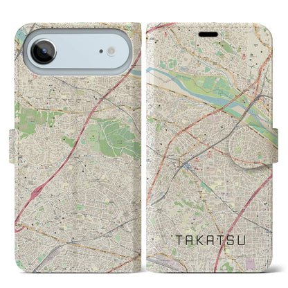 【高津（神奈川県）】地図柄iPhoneケース（手帳タイプ）