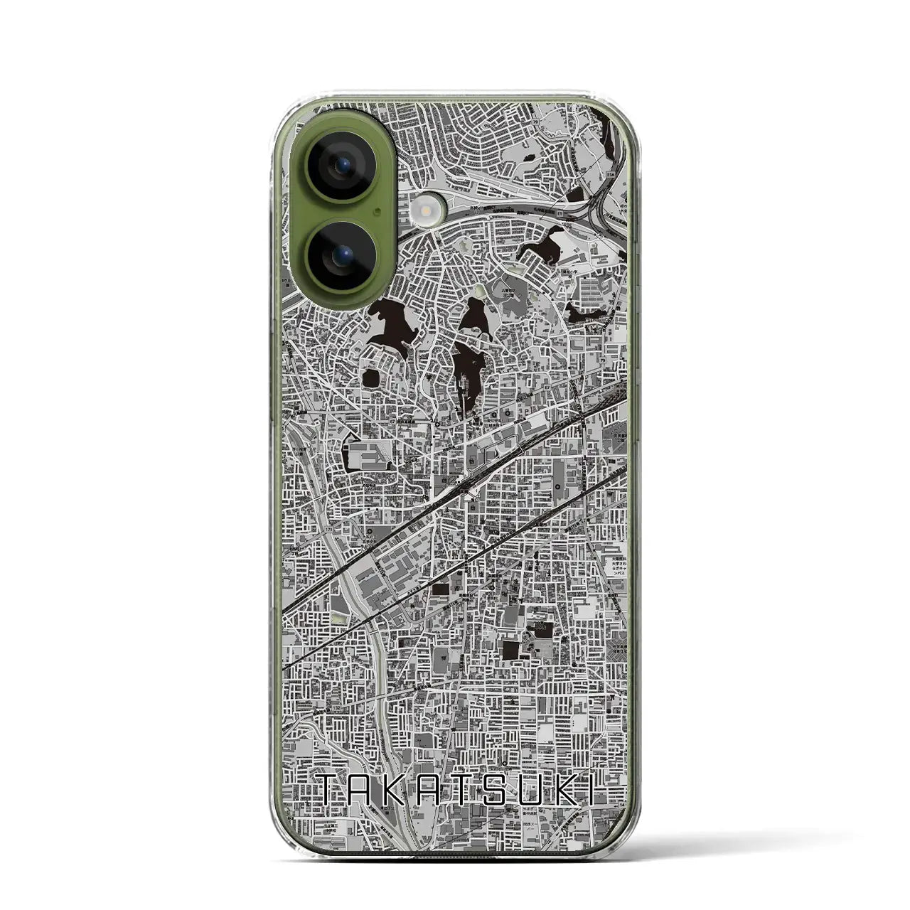 【高槻（大阪府）】地図柄iPhoneケース（クリアタイプ）