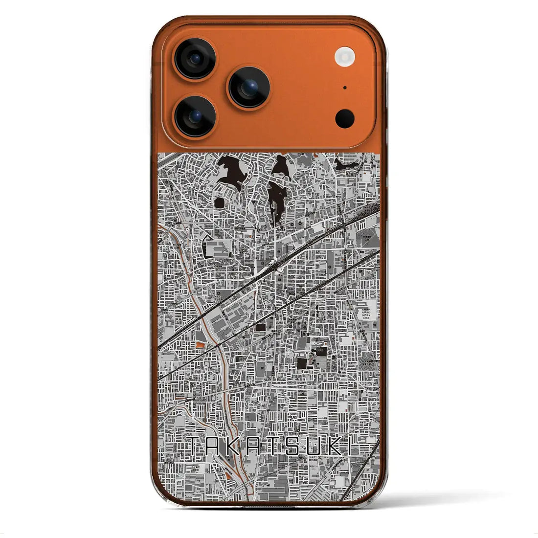【高槻（大阪府）】地図柄iPhoneケース（クリアタイプ）
