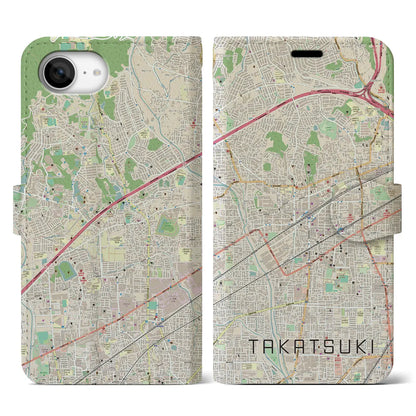 【高槻（大阪府）】地図柄iPhoneケース（手帳タイプ）