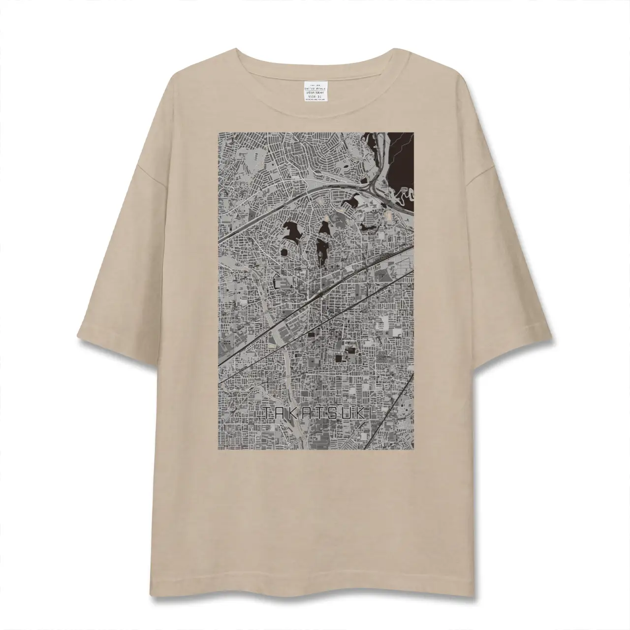 【高槻（大阪府）】地図柄ビッグシルエットTシャツ