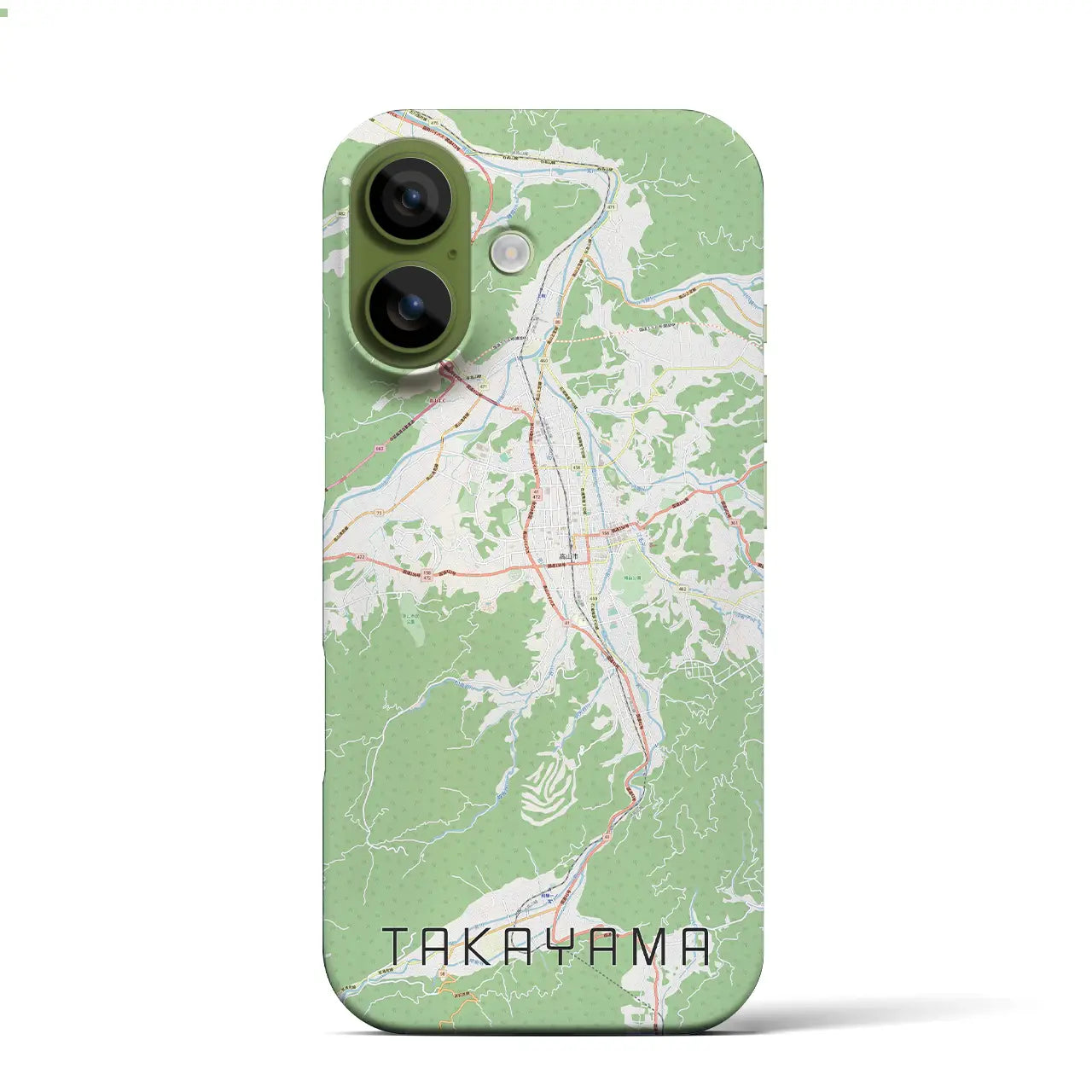 【高山（岐阜県）】地図柄iPhoneケース（バックカバータイプ）