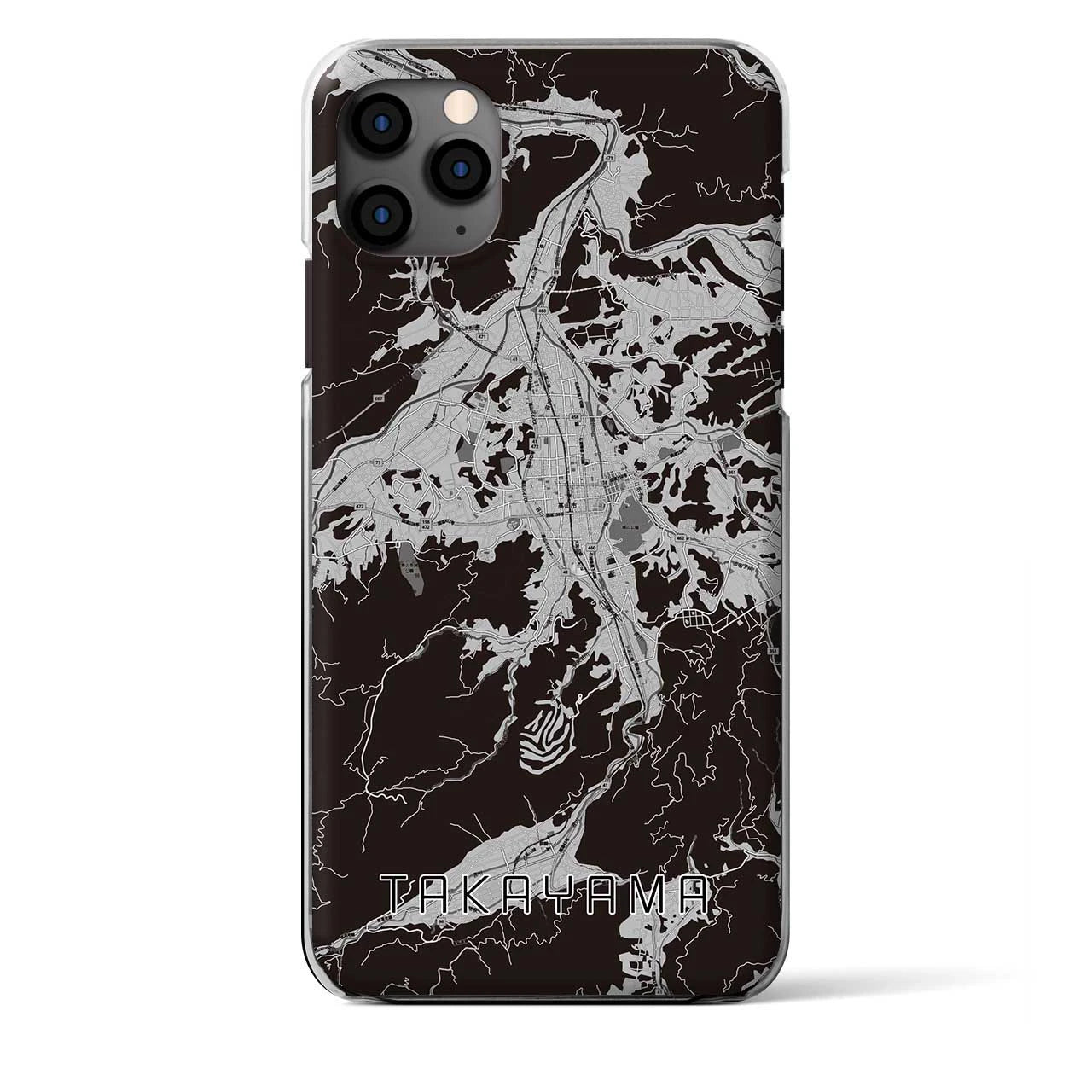 【高山（岐阜県）】地図柄iPhoneケース（クリアタイプ）