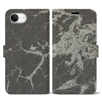 【高山（岐阜県）】地図柄iPhoneケース（手帳タイプ）