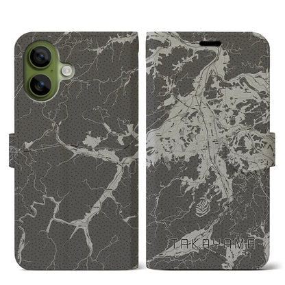 【高山（岐阜県）】地図柄iPhoneケース（手帳タイプ）