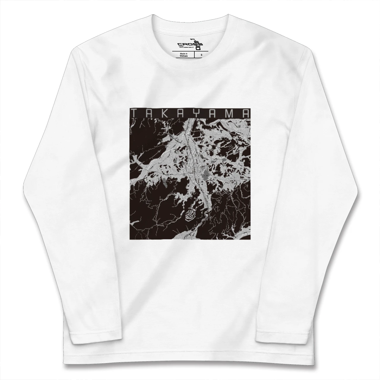 【高山（岐阜県）】地図柄ロングスリーブTシャツ