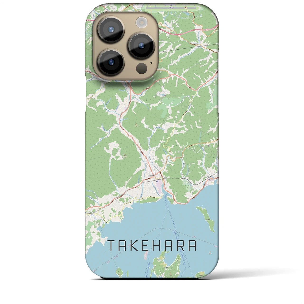 【竹原（広島県）】地図柄iPhoneケース（バックカバータイプ）