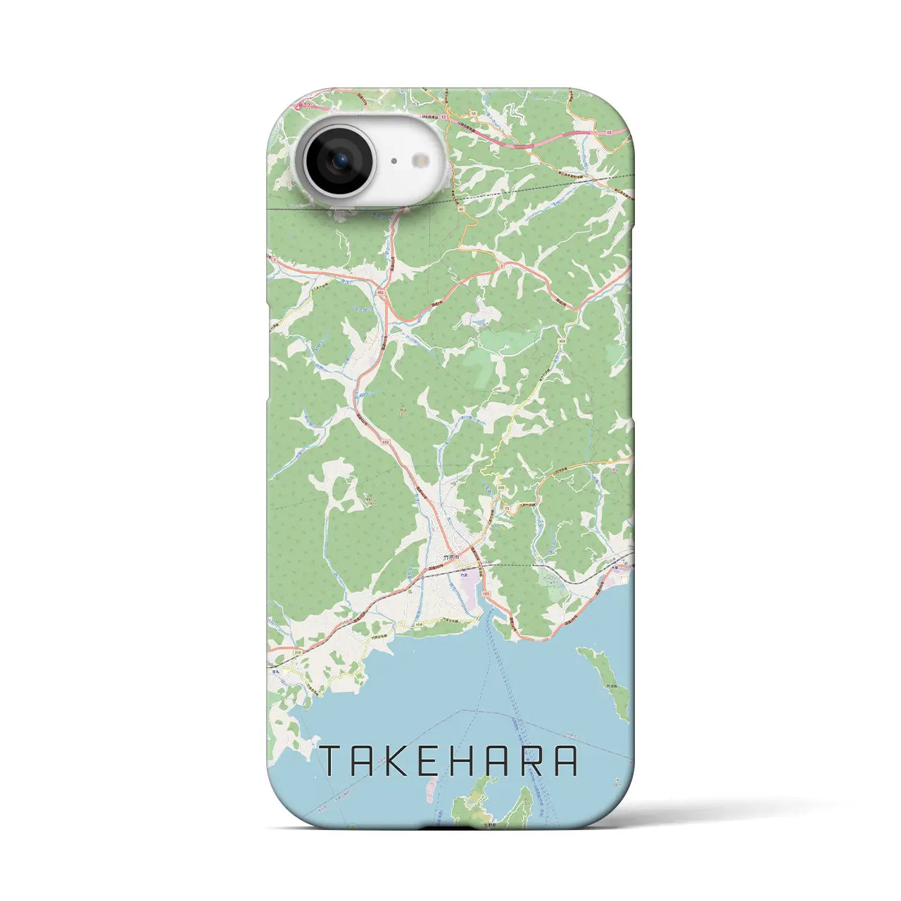 【竹原（広島県）】地図柄iPhoneケース（バックカバータイプ）