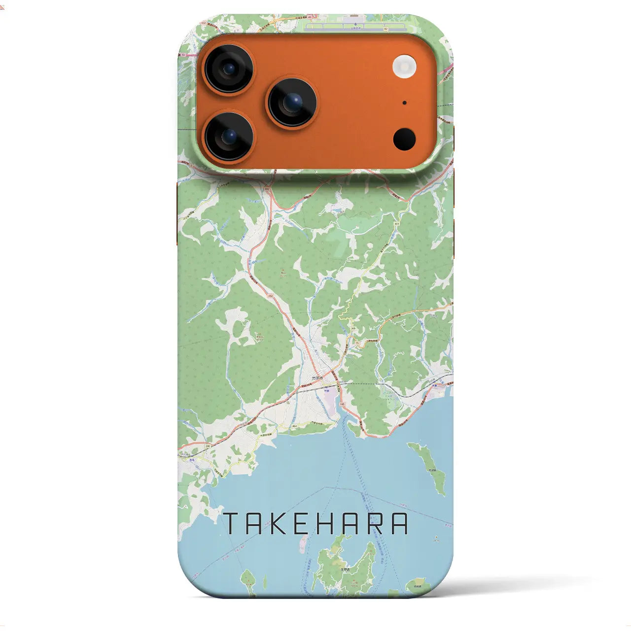 【竹原（広島県）】地図柄iPhoneケース（バックカバータイプ）