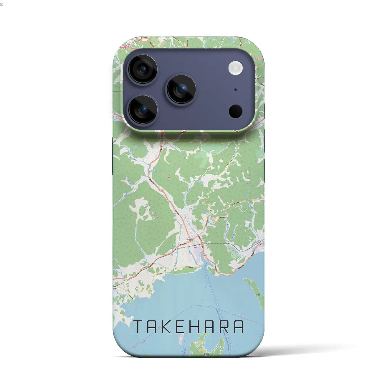 【竹原（広島県）】地図柄iPhoneケース（バックカバータイプ）