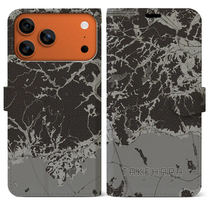 【竹原（広島県）】地図柄iPhoneケース（手帳タイプ）