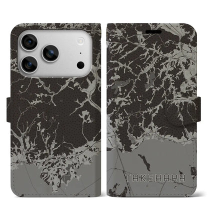 【竹原（広島県）】地図柄iPhoneケース（手帳タイプ）