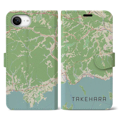 【竹原（広島県）】地図柄iPhoneケース（手帳タイプ）