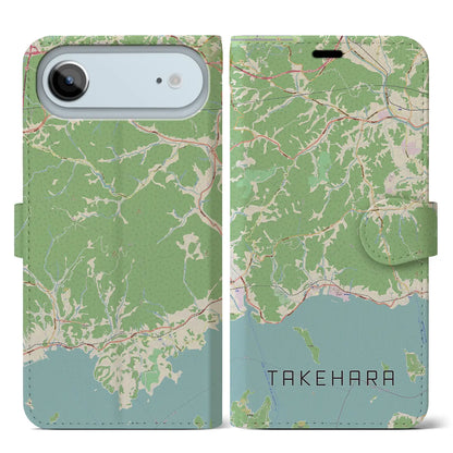 【竹原（広島県）】地図柄iPhoneケース（手帳タイプ）