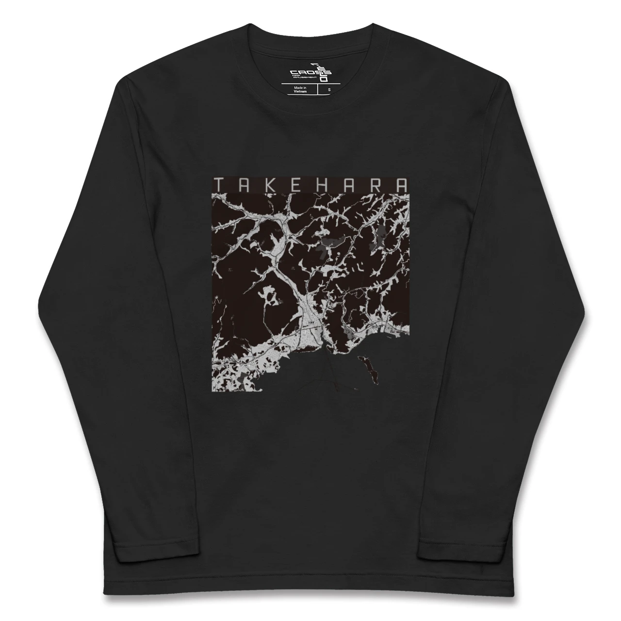 【竹原（広島県）】地図柄ロングスリーブTシャツ