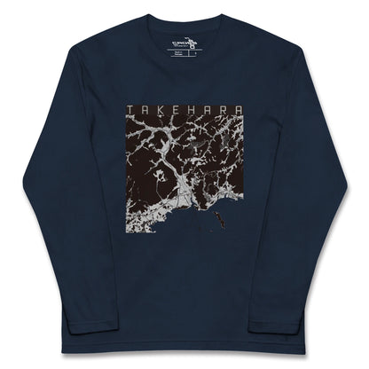 【竹原（広島県）】地図柄ロングスリーブTシャツ