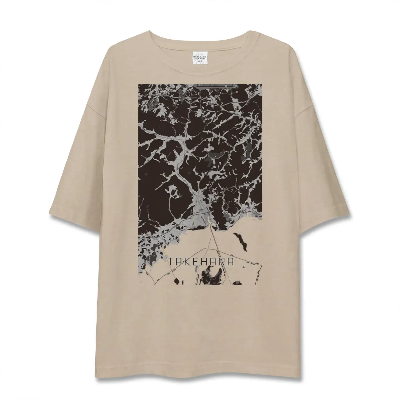 【竹原（広島県）】地図柄ビッグシルエットTシャツ