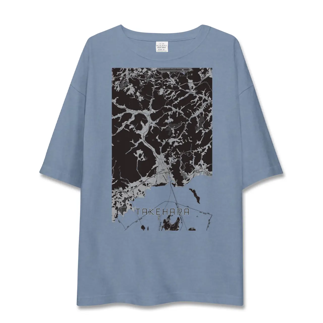 【竹原（広島県）】地図柄ビッグシルエットTシャツ