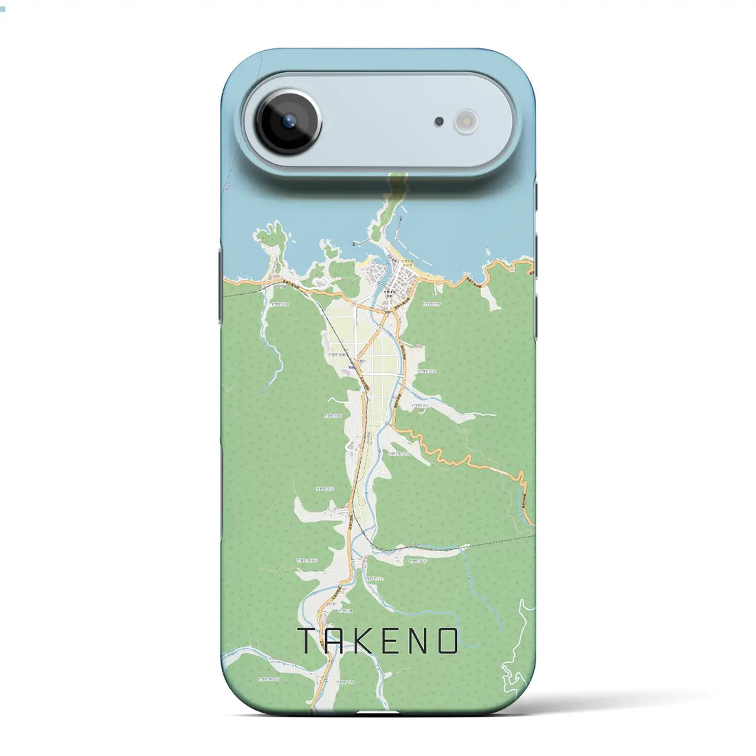 【竹野（兵庫県）】地図柄iPhoneケース（バックカバータイプ）ナチュラル・iPhone 17 Pro Max 用