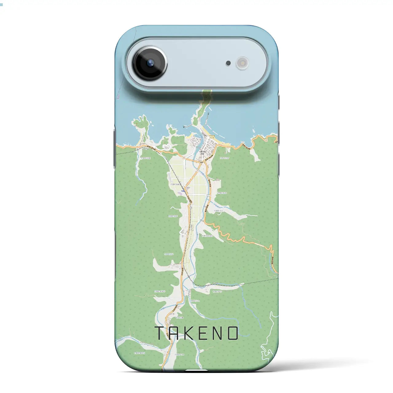 【竹野（兵庫県）】地図柄iPhoneケース（バックカバータイプ）ナチュラル・iPhone 17 Pro Max 用