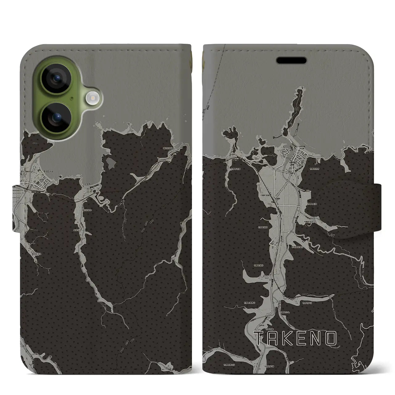 【竹野（兵庫県）】地図柄iPhoneケース（手帳タイプ）