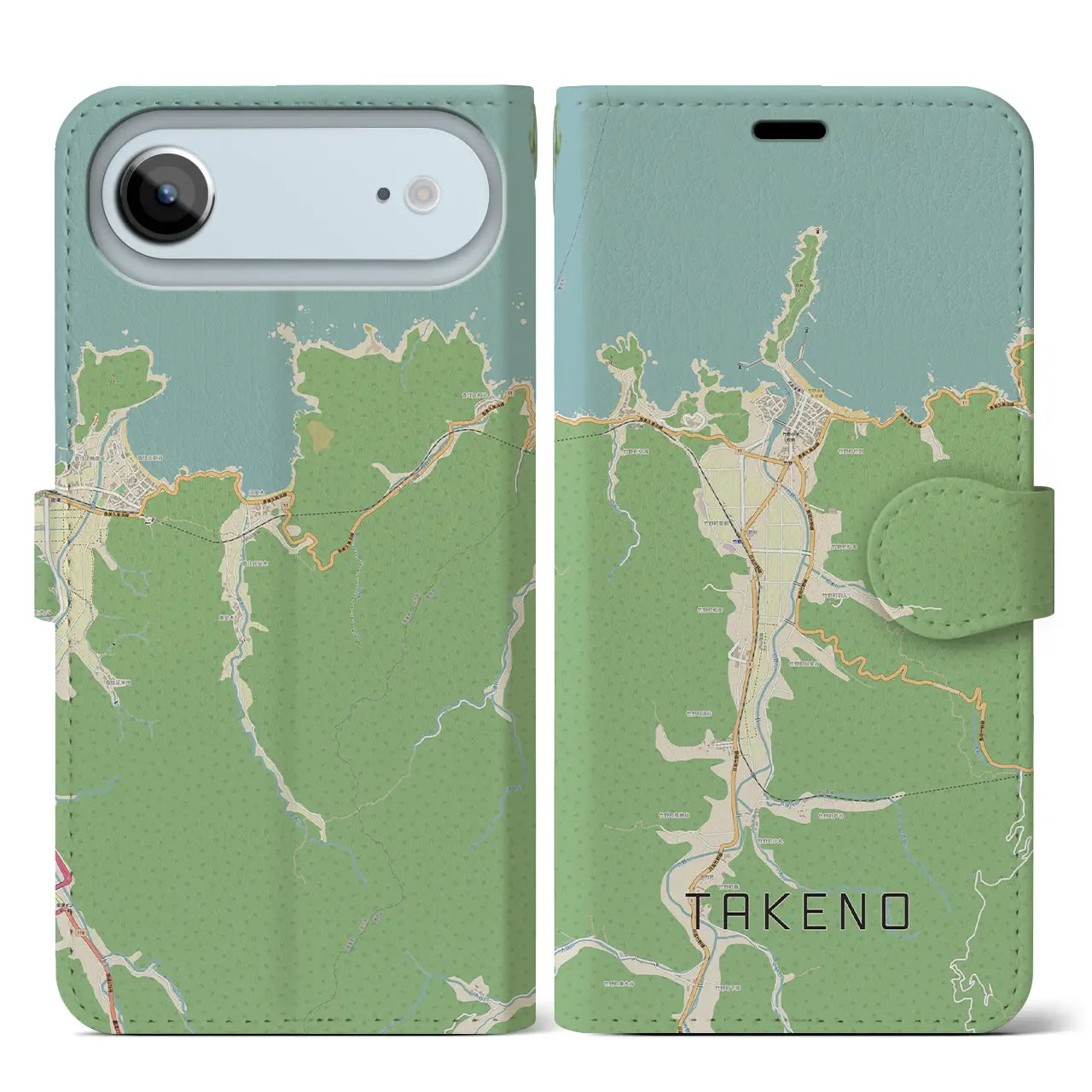 【竹野（兵庫県）】地図柄iPhoneケース（手帳タイプ）