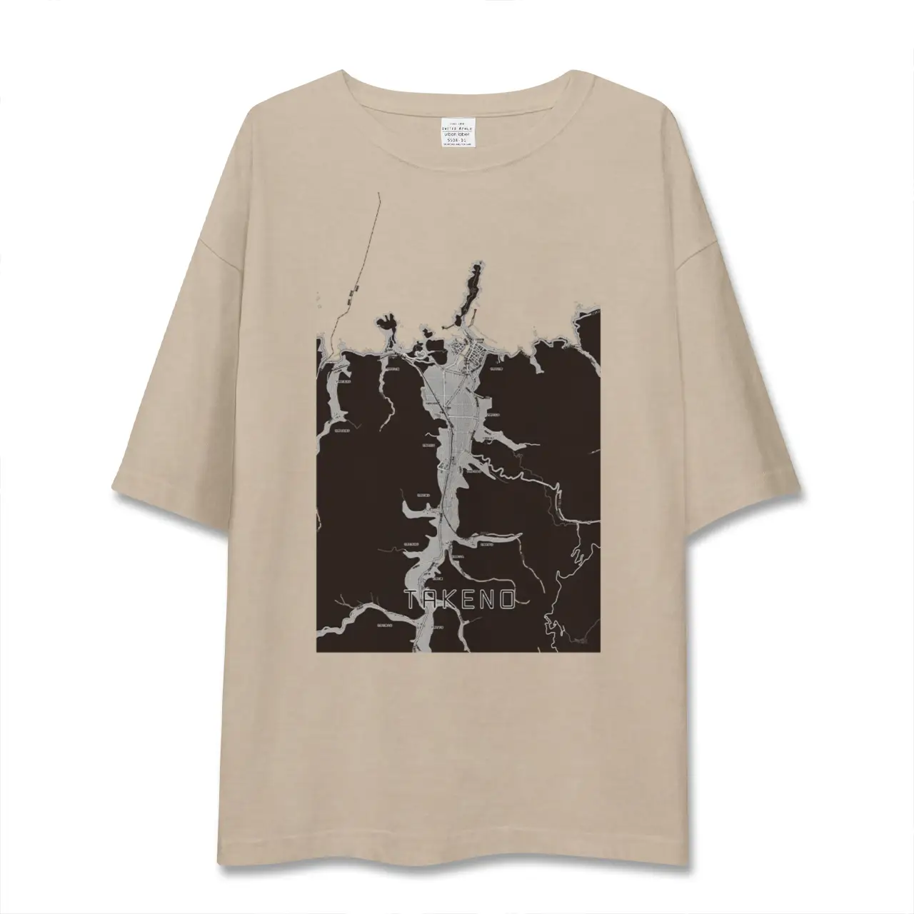 【竹野（兵庫県）】地図柄ビッグシルエットTシャツ